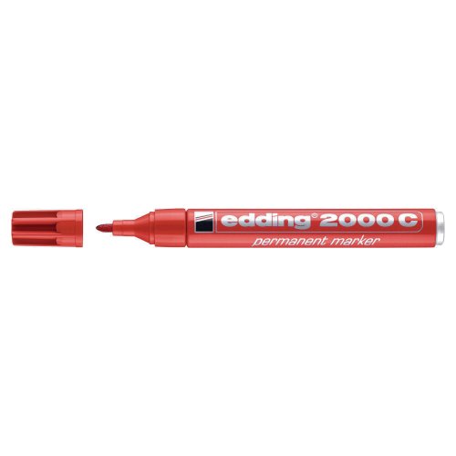 Huopakynä Edding 2000 pyöreä 1,5-3mm permanent punainen, hinta 2,84€