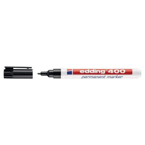 Huopakynä Edding 400 pyöreä 1 mm permanent musta, hinta 2,69€
