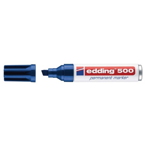 Huopakynä Edding 500 viisto 2-7mm permanent sininen, hinta 4€