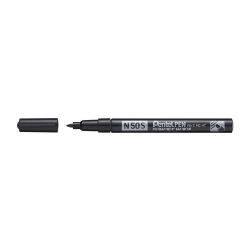 Huopakynä Pentel n50s pyöreä 0,5-1 mm permanent musta, hinta 2,46€
