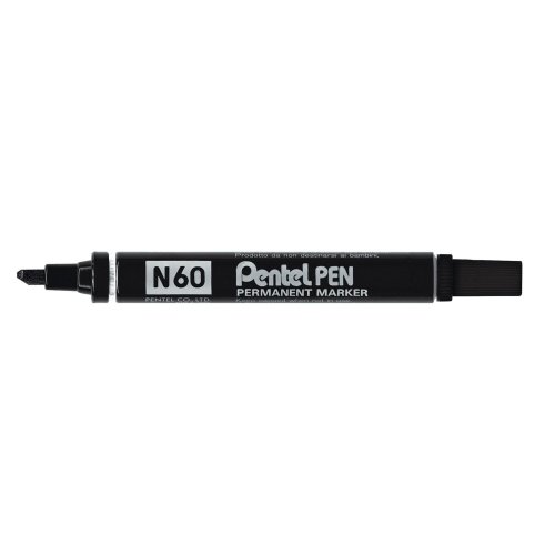 Huopakynä Pentel n60 viisto 1-5 mm permanent musta, hinta 2,21€