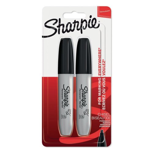 Huopakynä Sharpie viisto musta blister 2kpl, hinta 9,30€