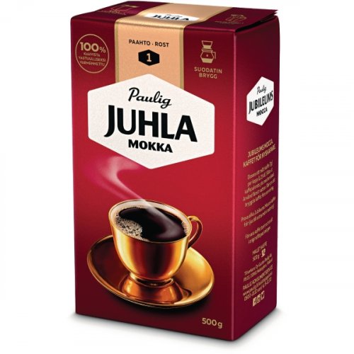 Kahvi Suodatinjauhatus Juhla mokka vaalea paahto 500g, hinta 9,31€