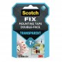 Kiinnitysteippi Scotch-fix™ kaksipuolinen läpinäkyvä 19mm x 1,5m