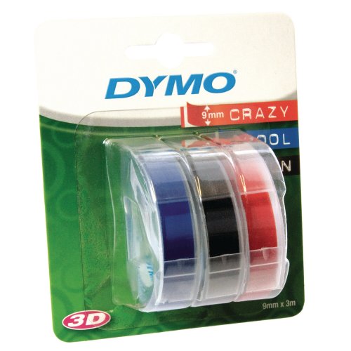 Nauha Dymo® 9mm x 3m kohokirjoitintarra sininen/punainen/musta 3kpl, hinta 6€