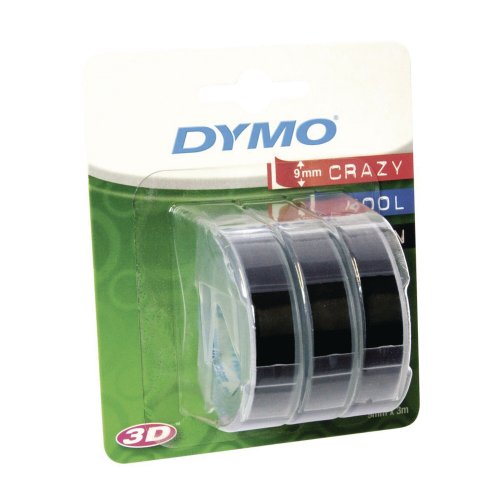 Nauha Dymo® 9mm x 3m musta kohokirjoitintarra 3kpl, hinta 6,50€