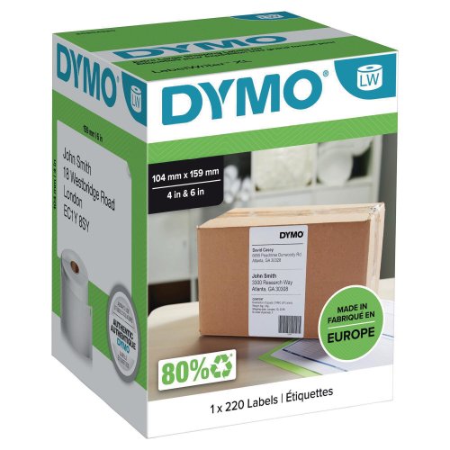 Nauha Dymo® lw 104 x 159mm osoitetarra erittäin suuri 220kpl, hinta 31,06€