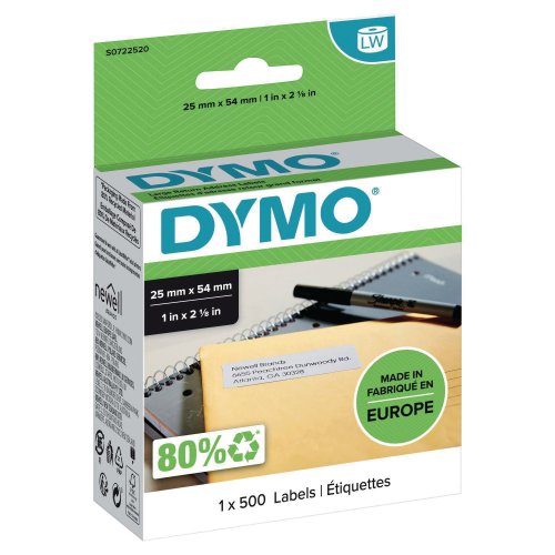 Nauha Dymo® lw 54 x 25mm palautusosoitetarra 500kpl, hinta 14,54€