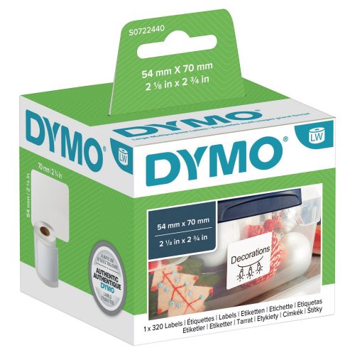 Nauha Dymo® lw 70mm x 54mm yleistarra 320kpl, hinta 27,16€
