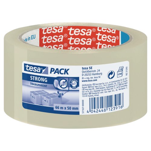 Pakkausteippi Tesa® 4024 pp 50mm x 66m läpinäkyvä, hinta 2,63€