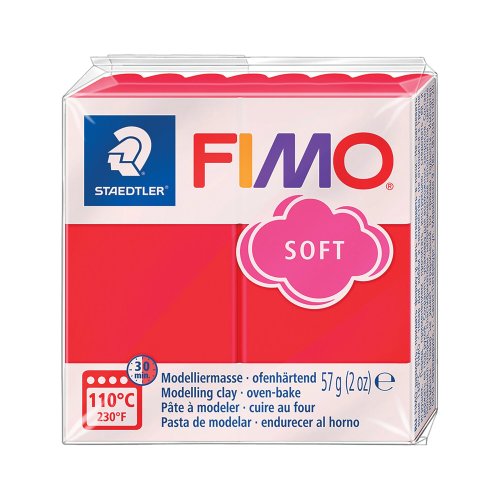 Staedtler fimo soft muovailumasssa, 57 g, joulun punainen, hinta 2,70€