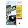 Tarra Avery l4774 heavy duty 99,1 x 139mm 4-osainen valkoinen 80kpl