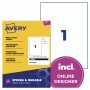 Tarra Avery l4775 heavy duty 210 x 297mm 1-osainen valkoinen 20kpl