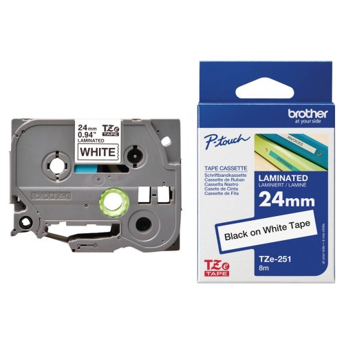 Tarranauha Brother tze-251 24mm musta/valkoinen, hinta 20,36€