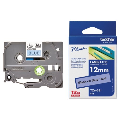 Tarranauha Brother tze-531 12mm musta/sininen, hinta 14,87€