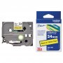 Tarranauha Brother tze-651 24mm musta/keltainen