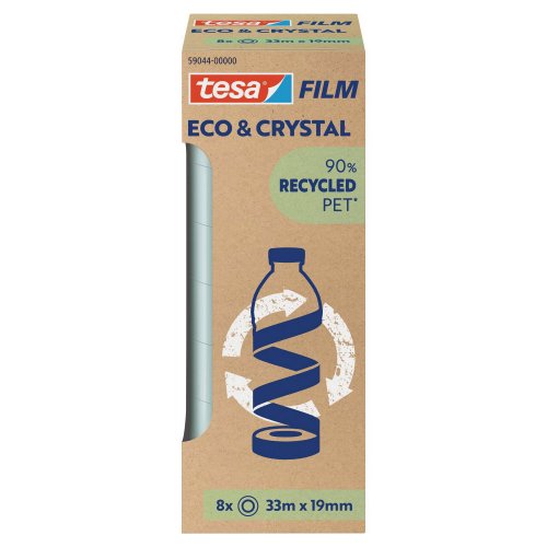 Teippi Tesafilm eco premium 19 mm x 33 m, kirkas 8kpl, hinta 22,48€