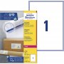 Tulostustarra Avery l7167 199,6 x 289,1mm 1-osainen 100kpl